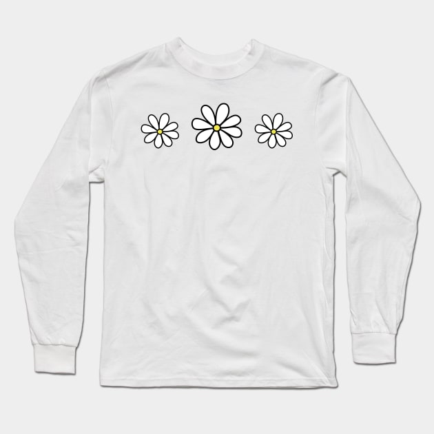 Cute Daisy Flower Long Sleeve T-Shirt by themadesigns